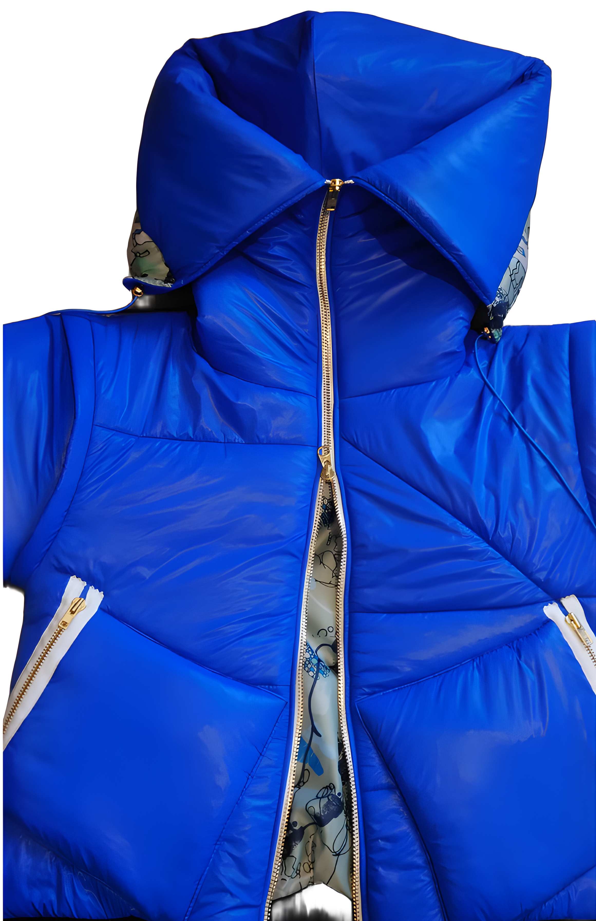 Wu Blue Snooded Puffer