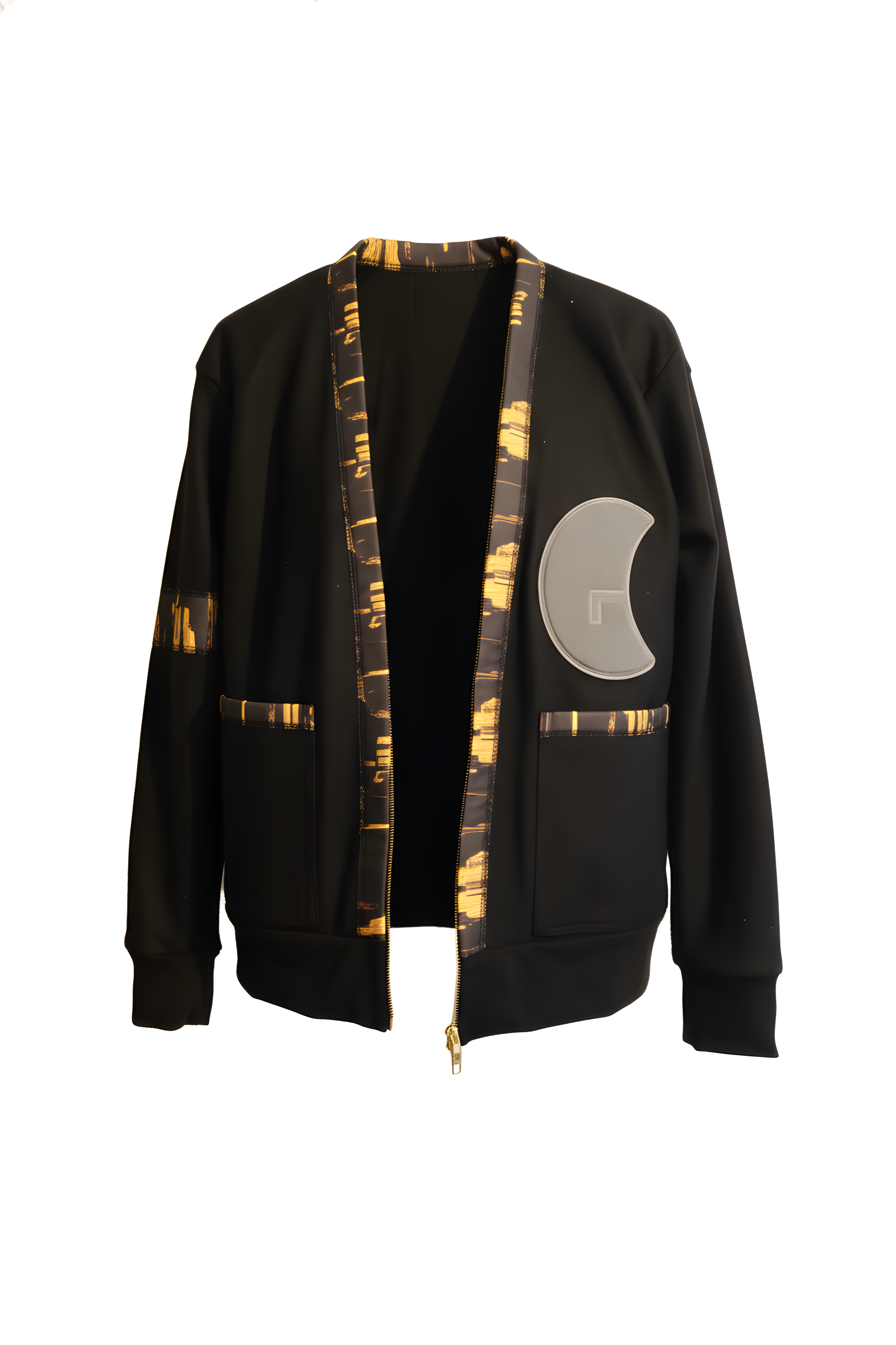 Black Varsity Cardigan