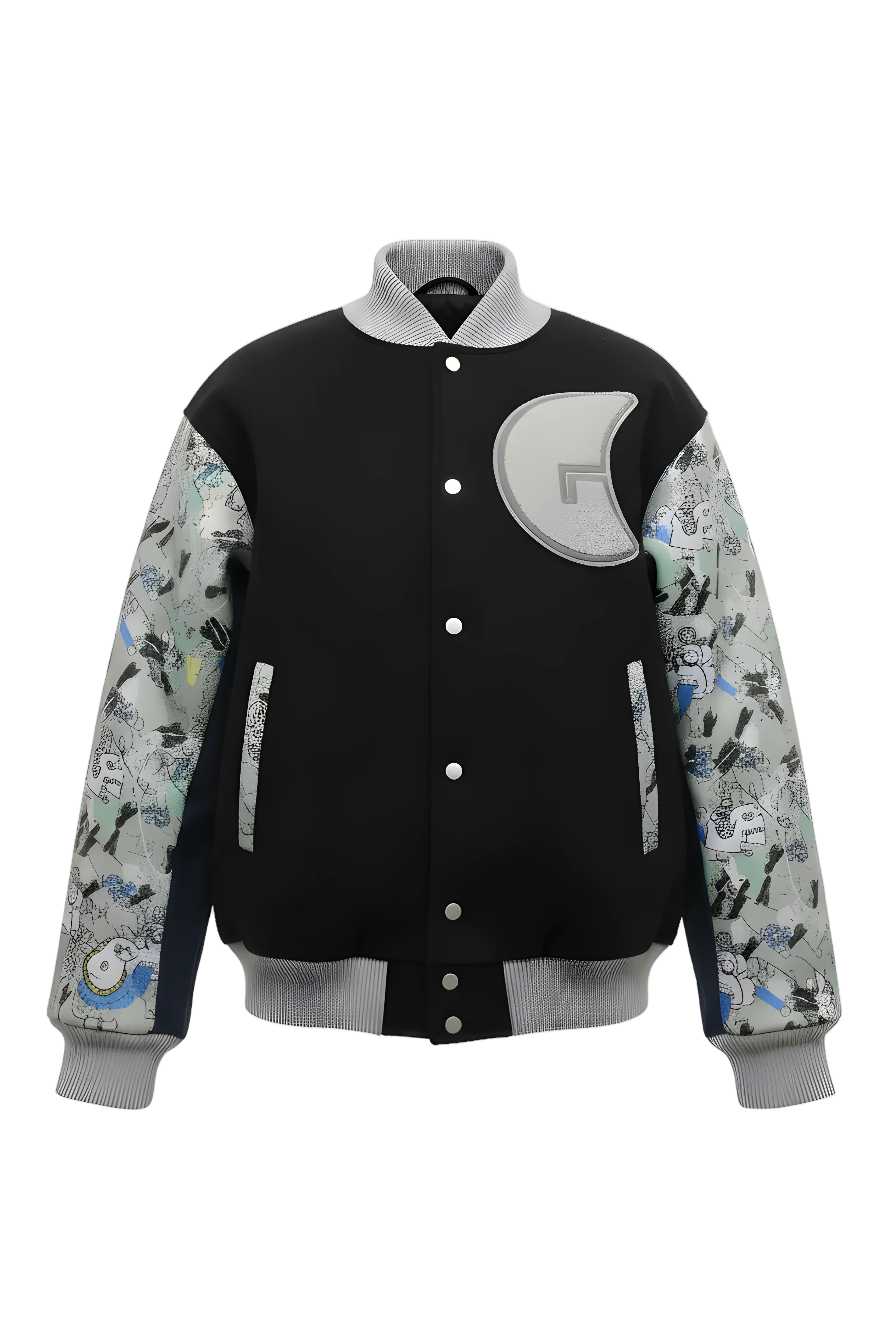 Dark Navy Varsity Jacket