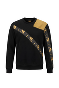 Black & Gold Abstract Print Sweater