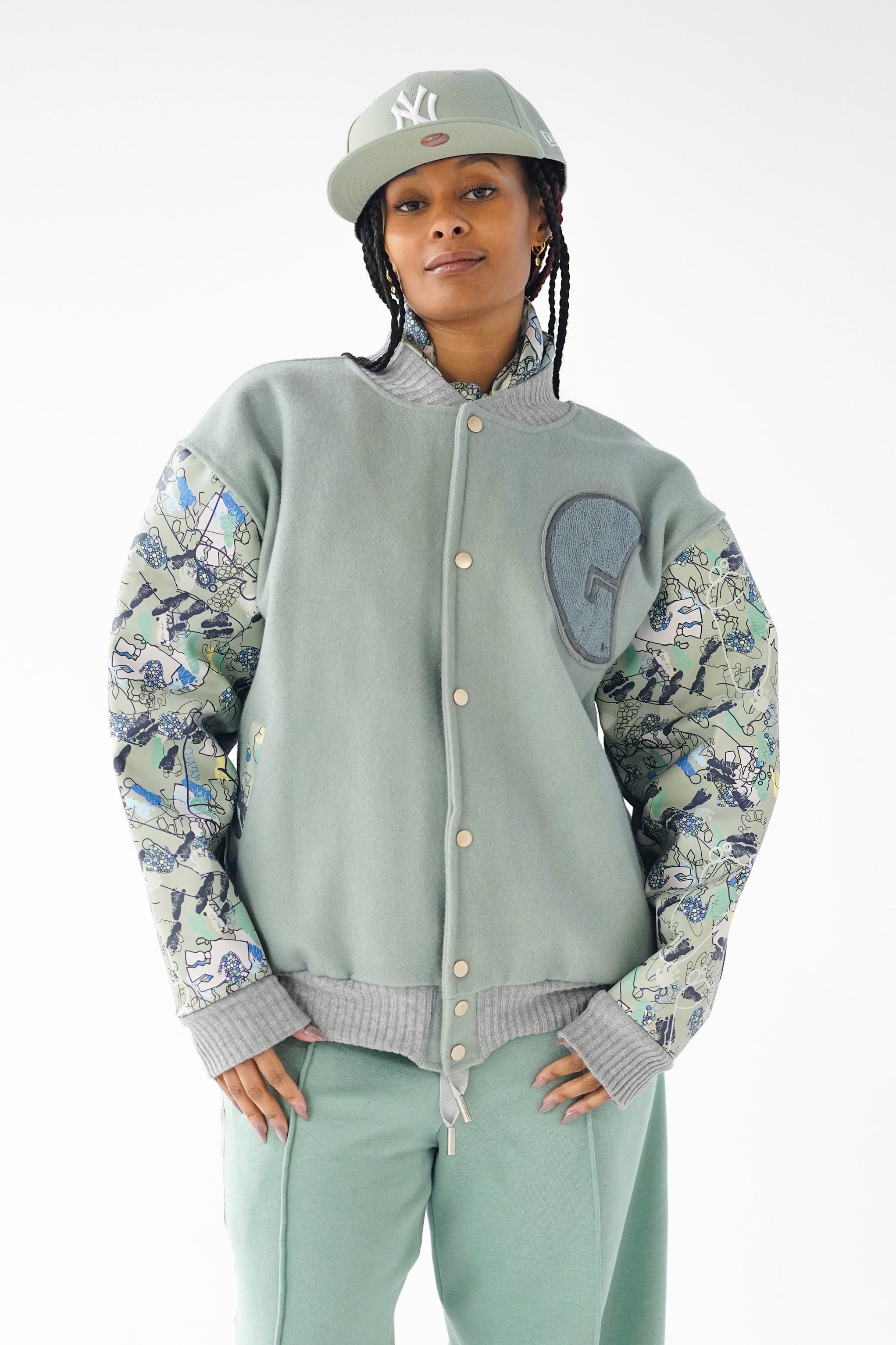 Sage Varsity Jacket