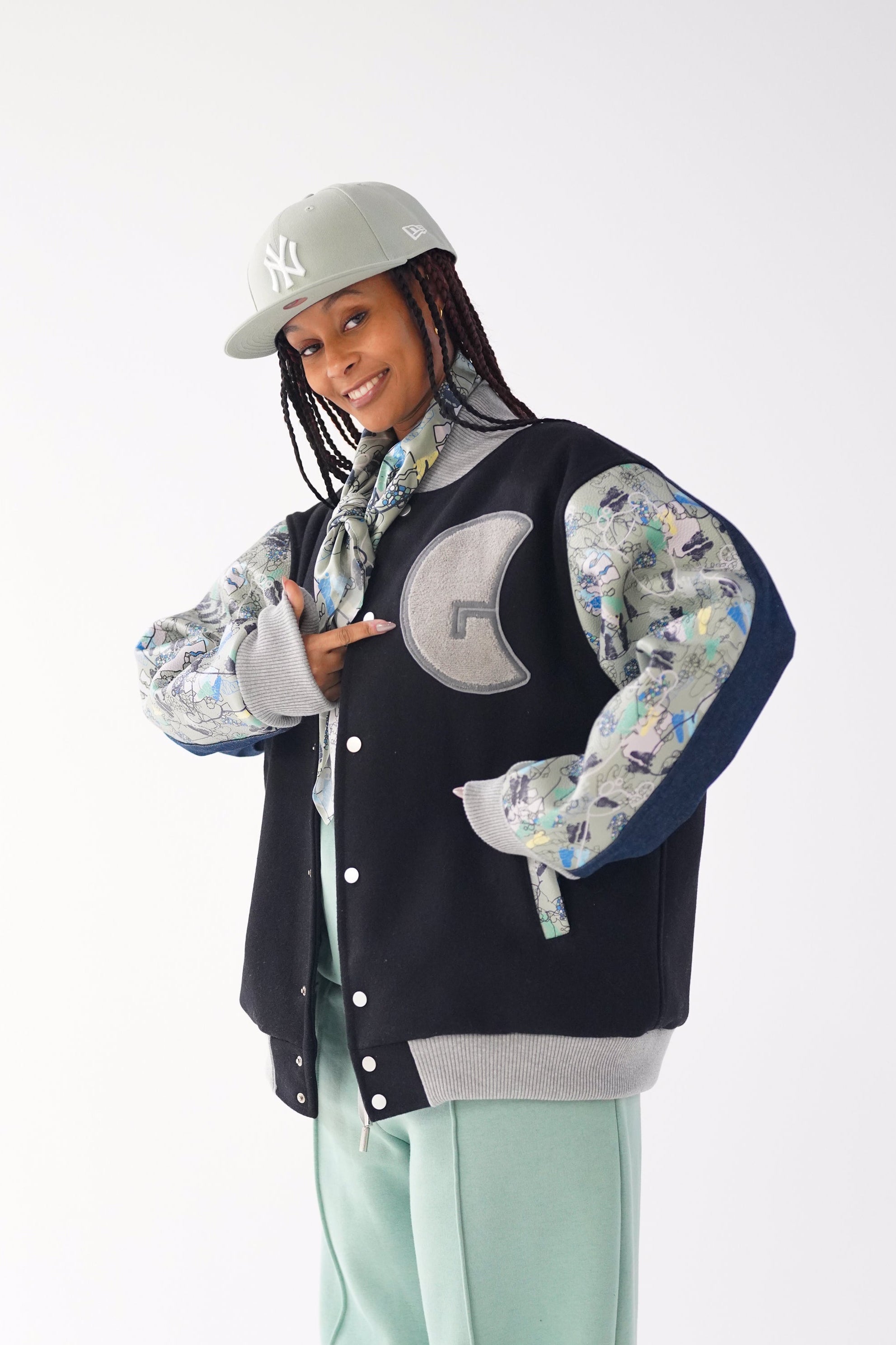 Dark Navy Varsity Jacket