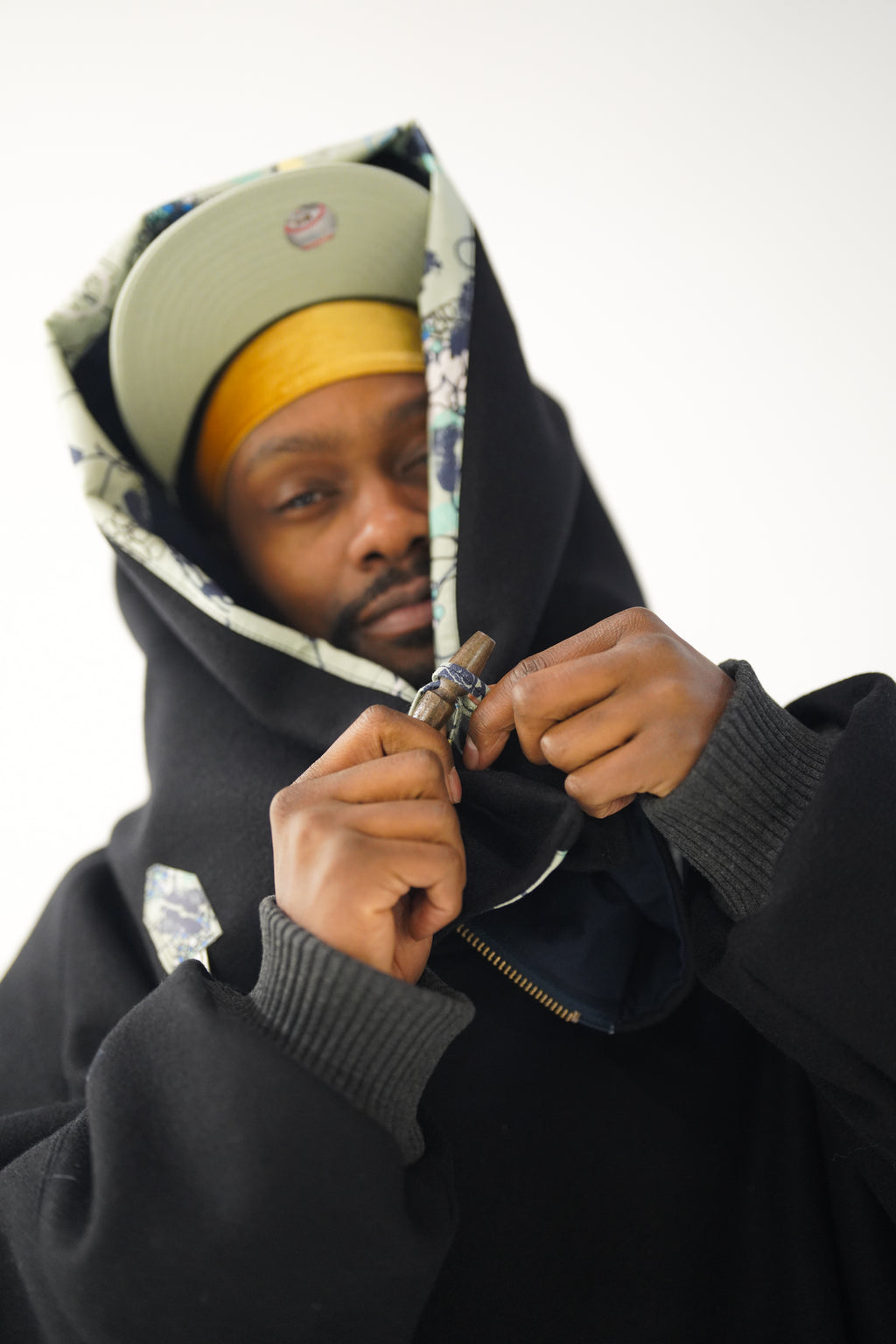Navy Snooded Duffle Coat