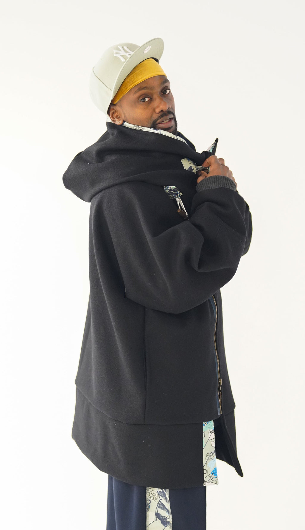 Navy Snooded Duffle Coat