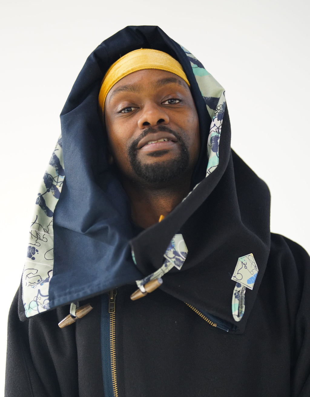 Navy Snooded Duffle Coat