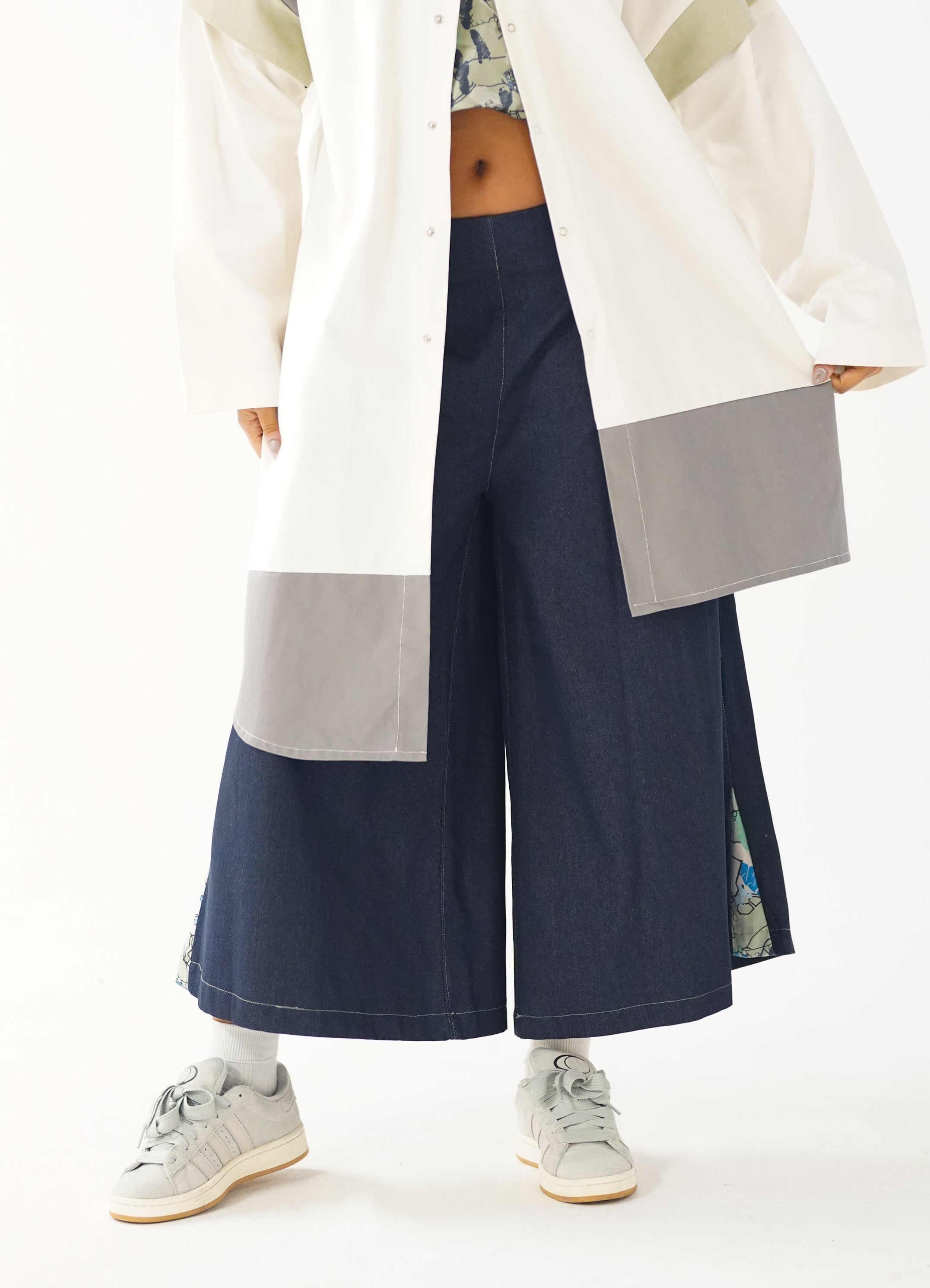 Cropped Flared Trousers