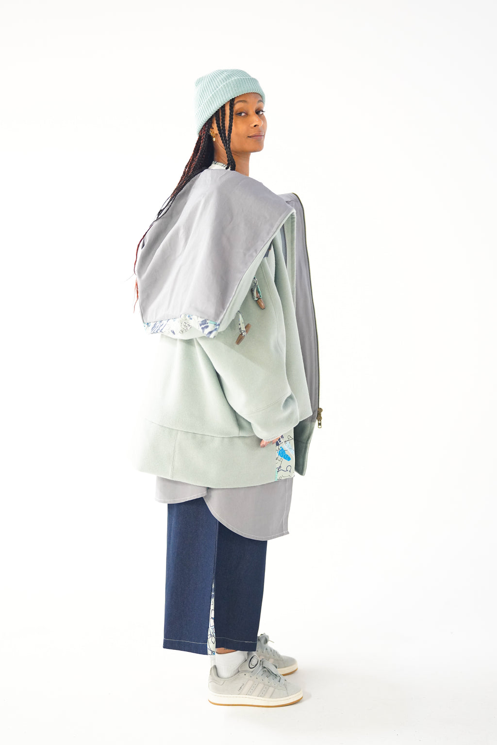 Sage Snooded Duffle Coat