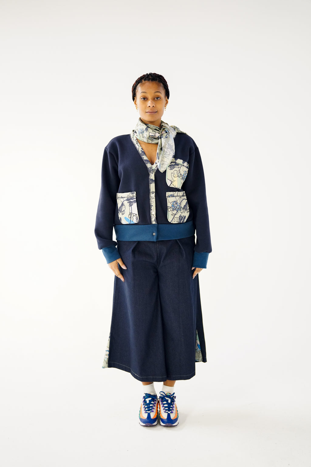 Satin Pocket Cardigan