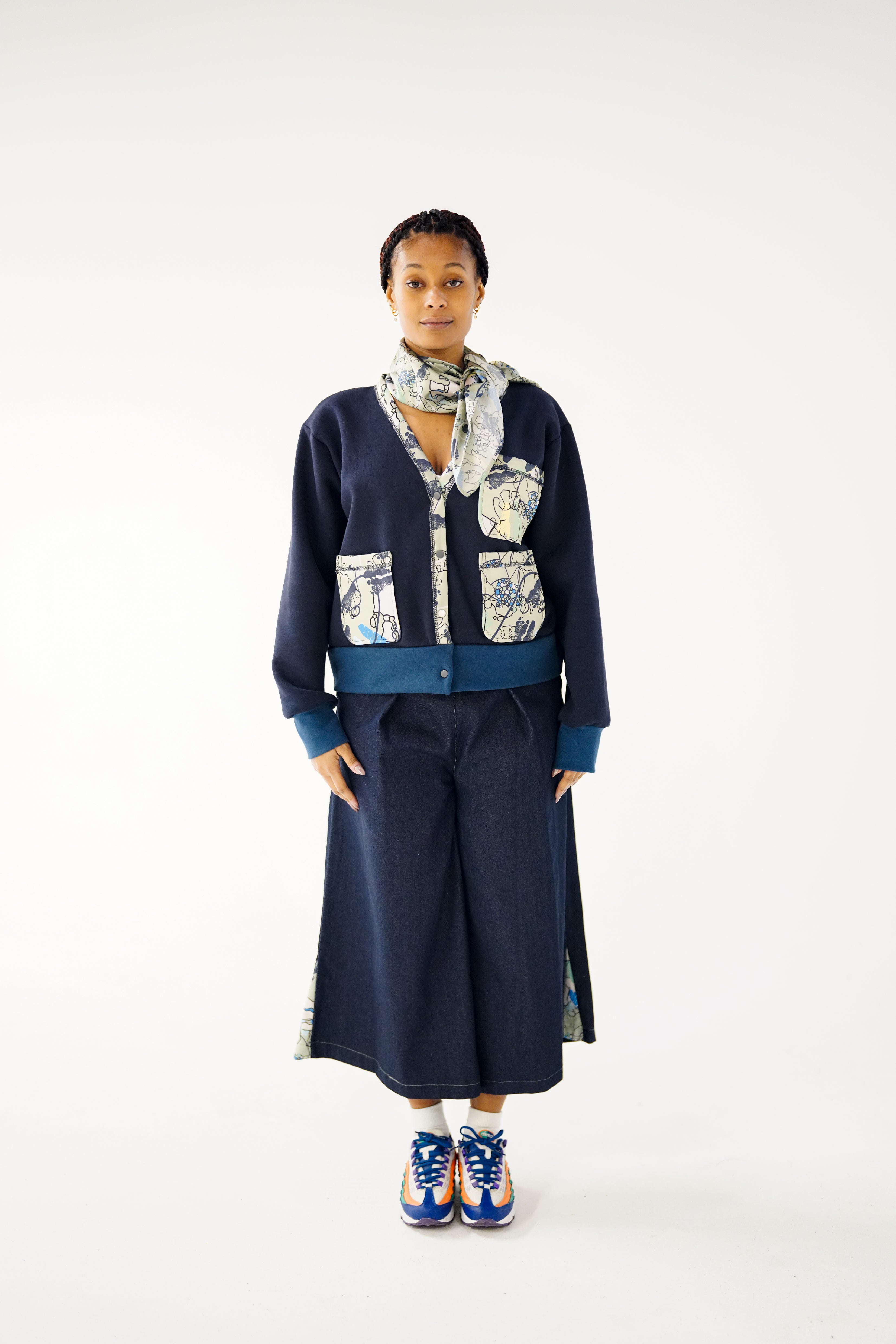 Satin Pocket Cardigan