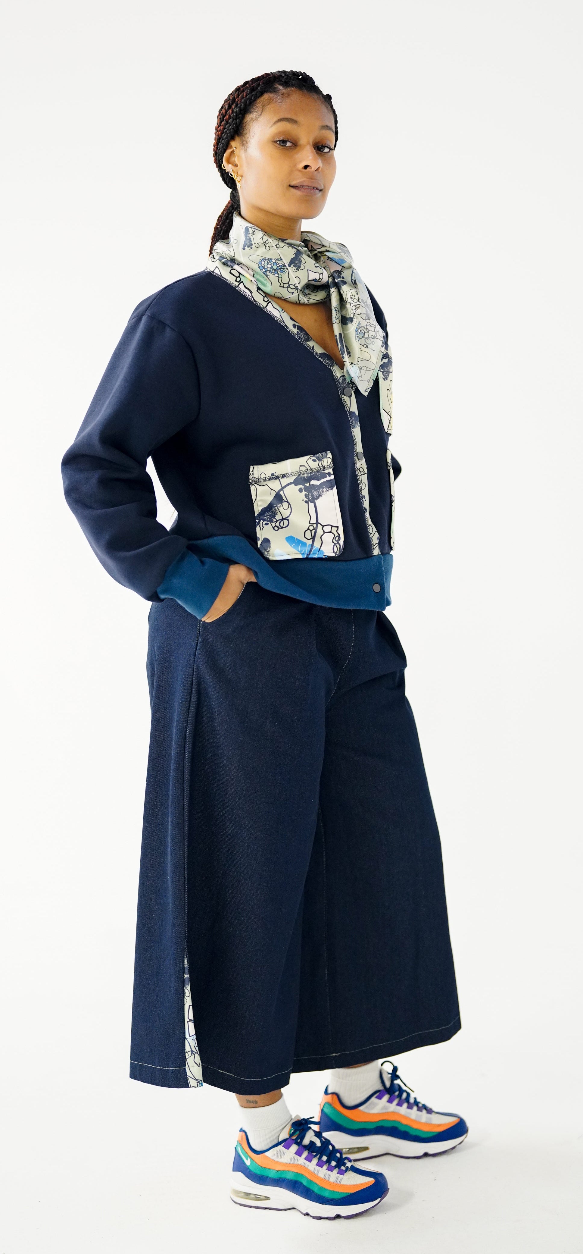 Cropped Flared Trousers