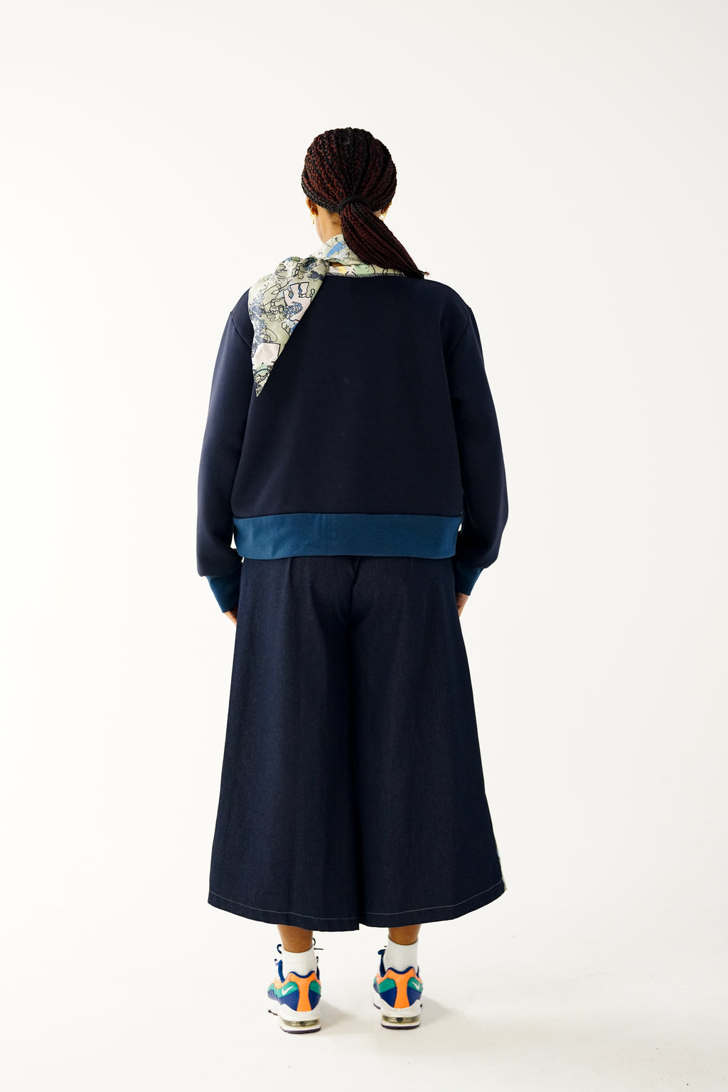 Cropped Flared Trousers