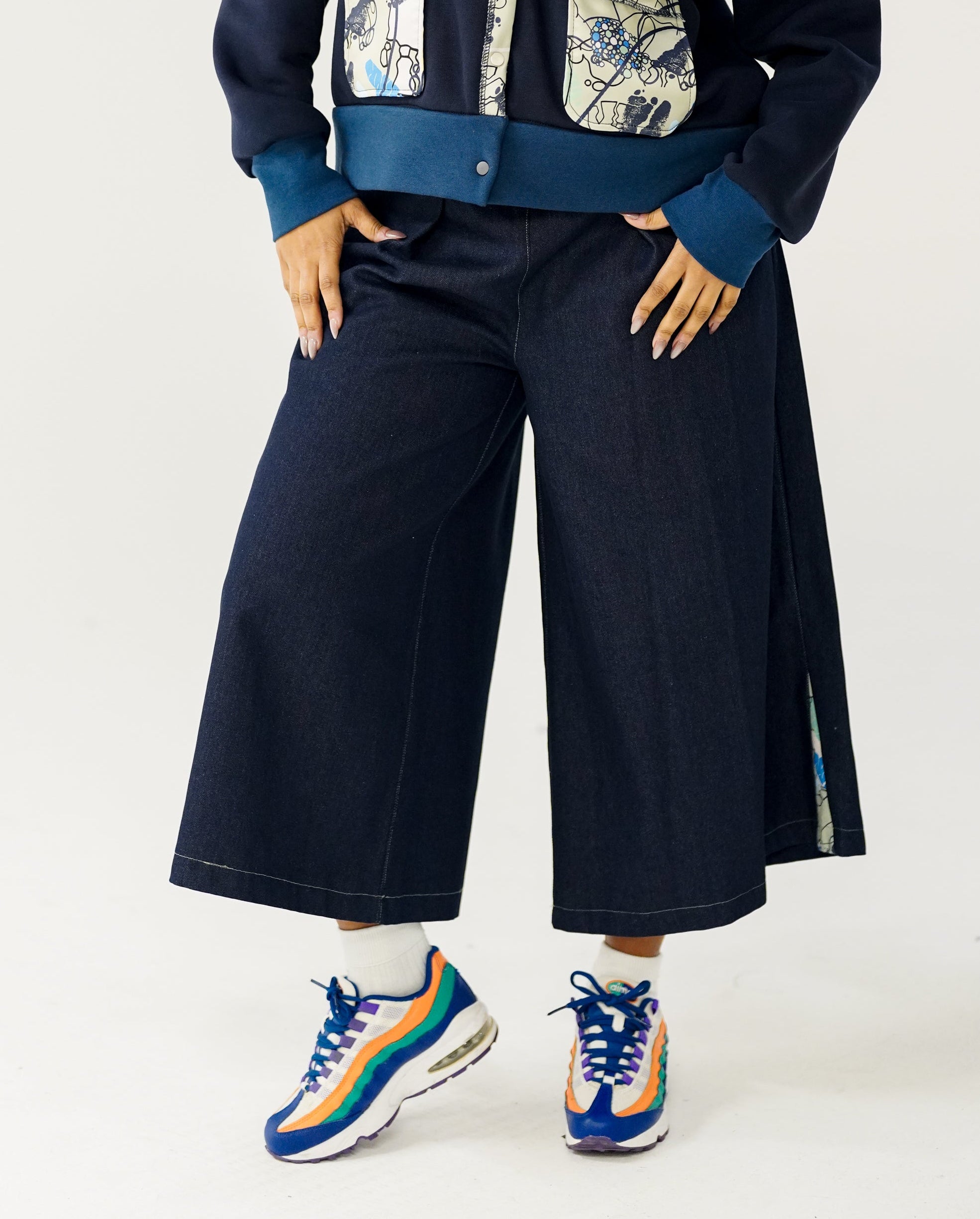 Cropped Flared Trousers