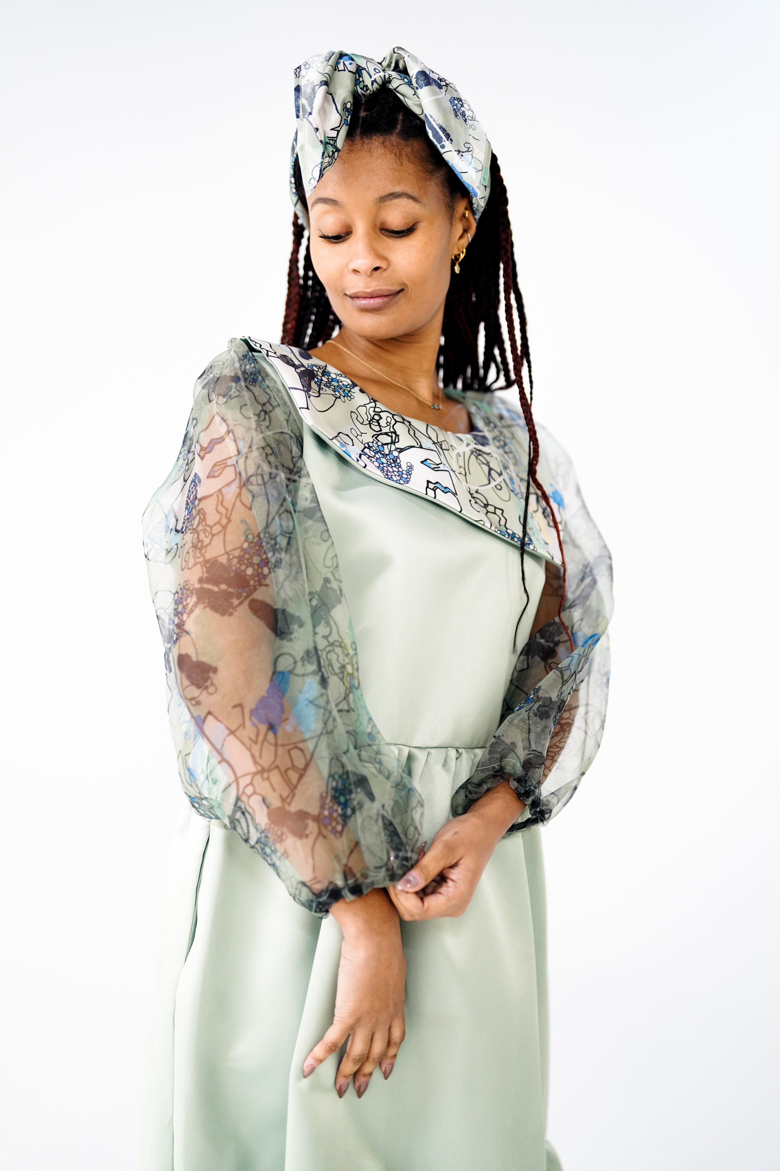 Satin Tiered Dress