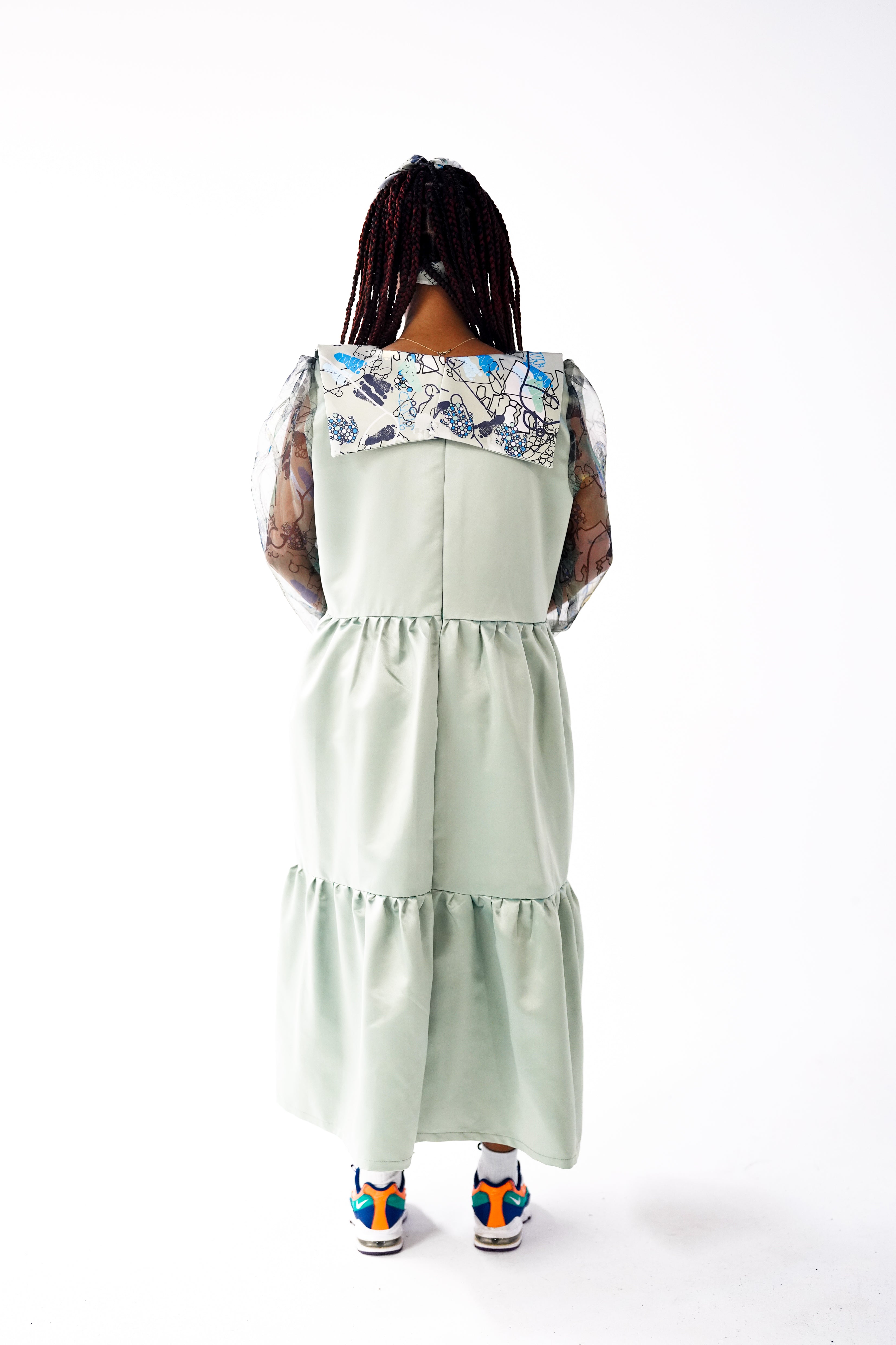 Satin Tiered Dress