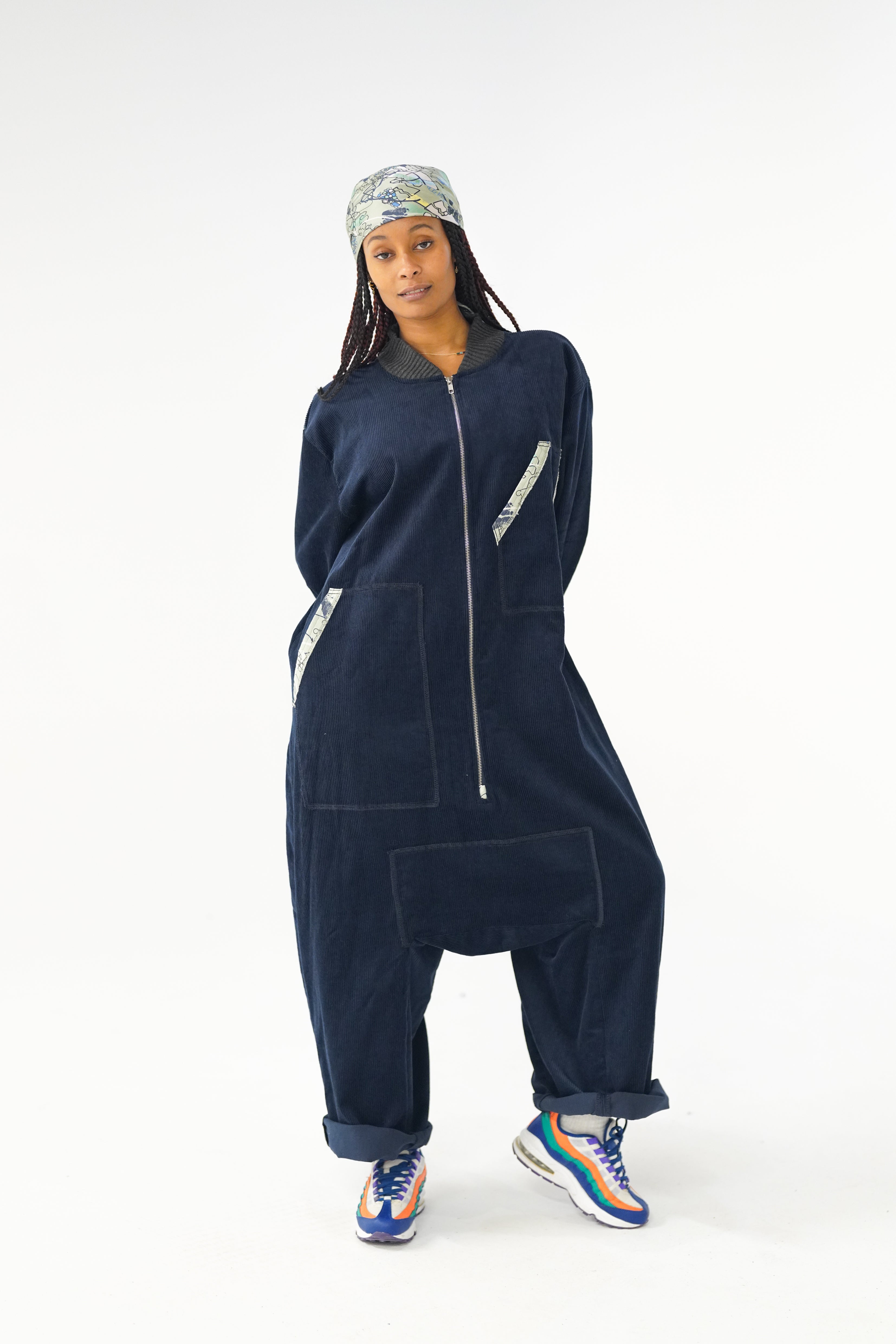 Navy Oversized Boilersuit