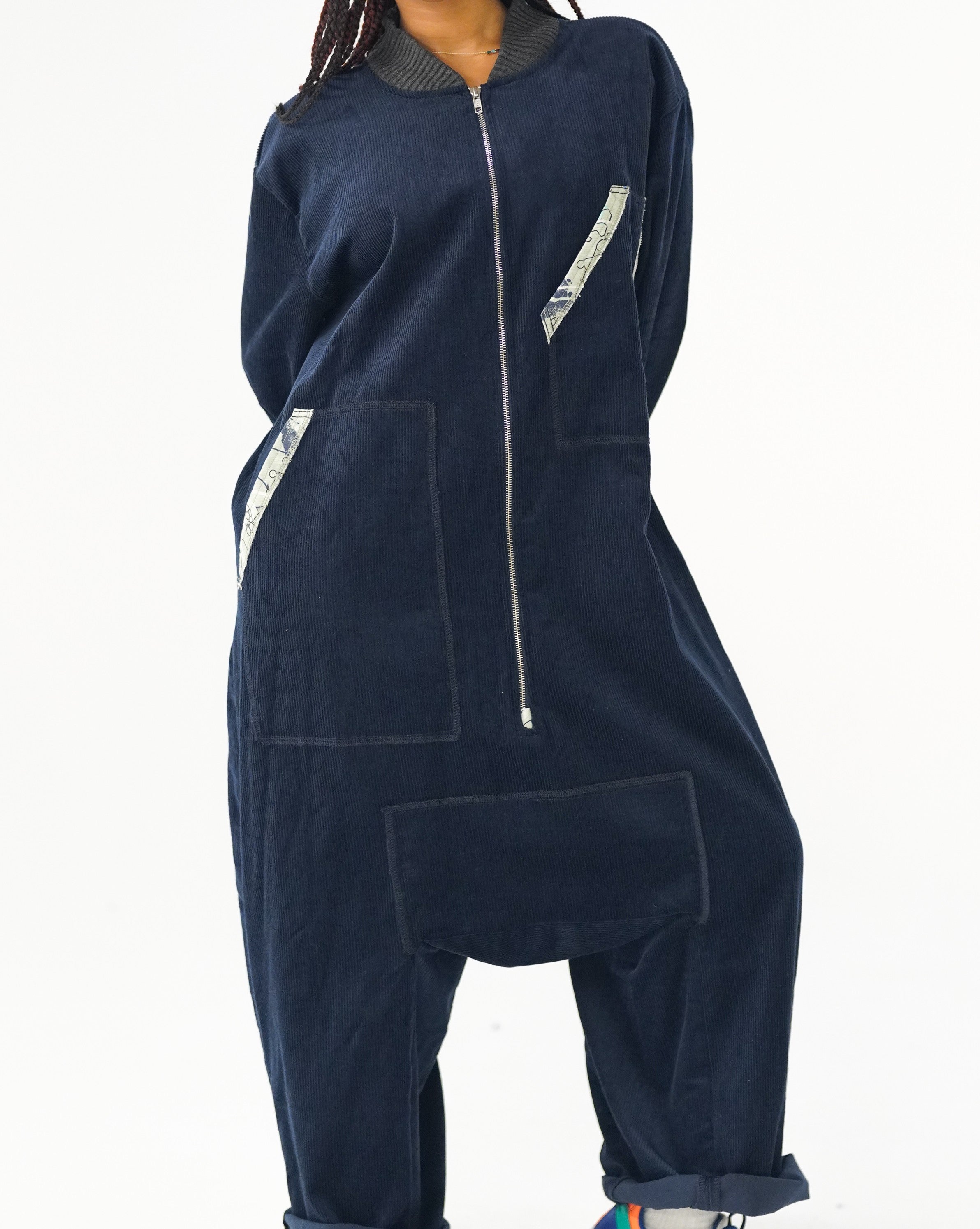 Navy Oversized Boilersuit