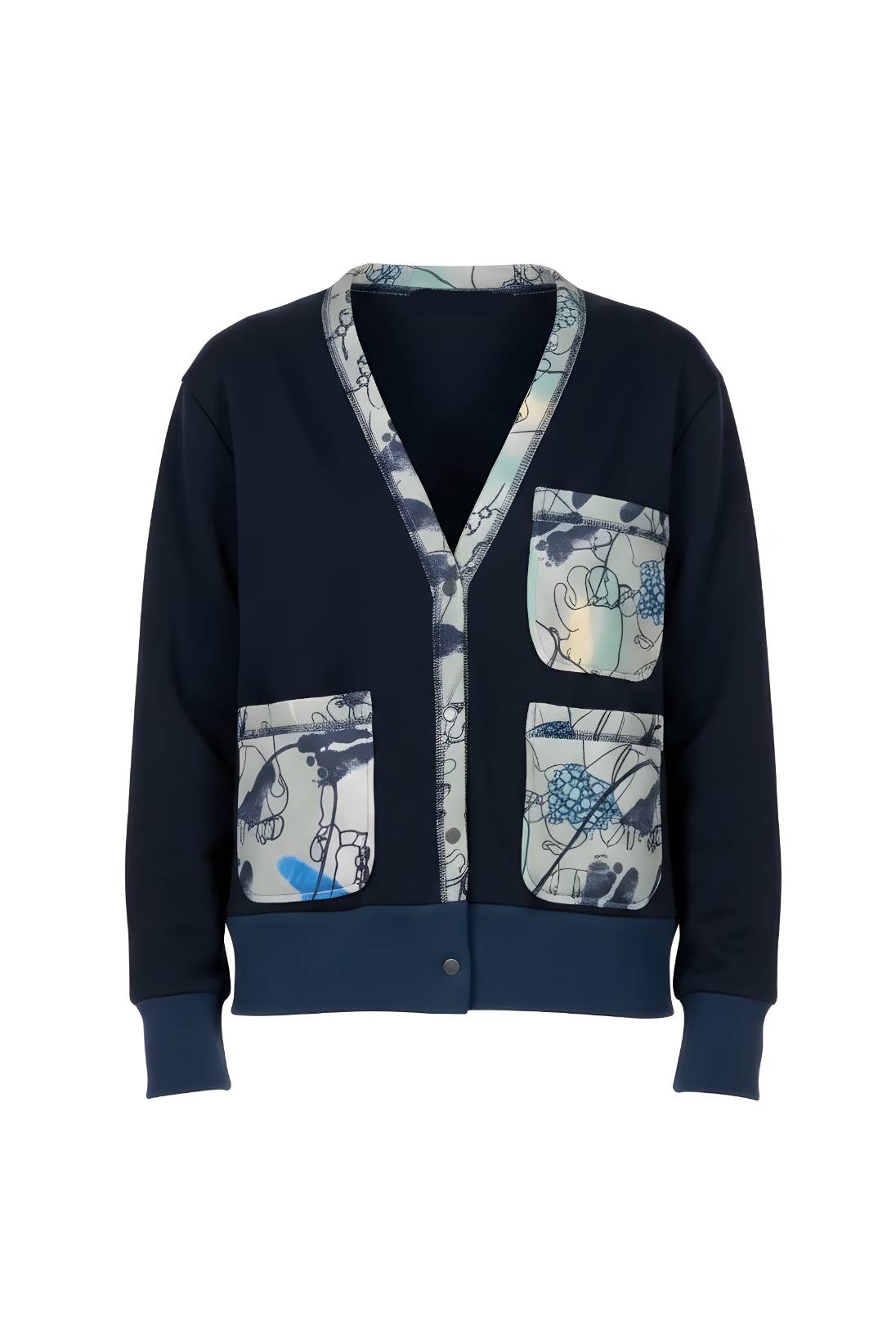 Satin Pocket Cardigan